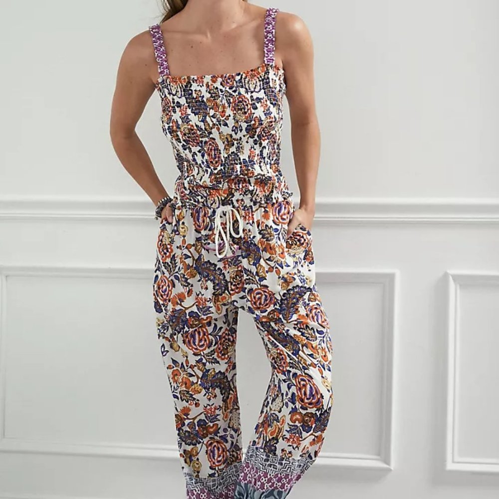 Antrhopologie Verona Smocked Pajama Top